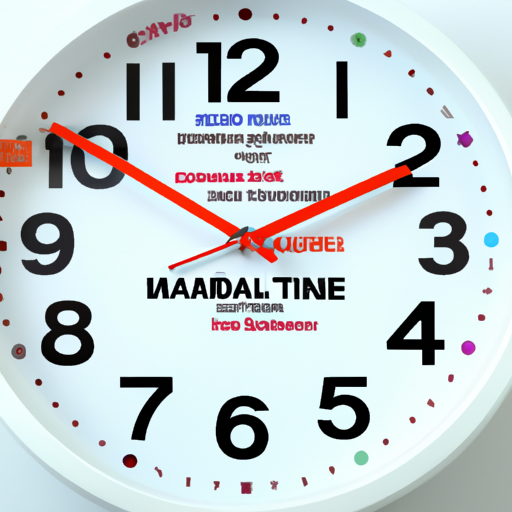 שעון עם משימות עסקיות שונות המוקצות לכל שעה המסמלת ניהול זמן.